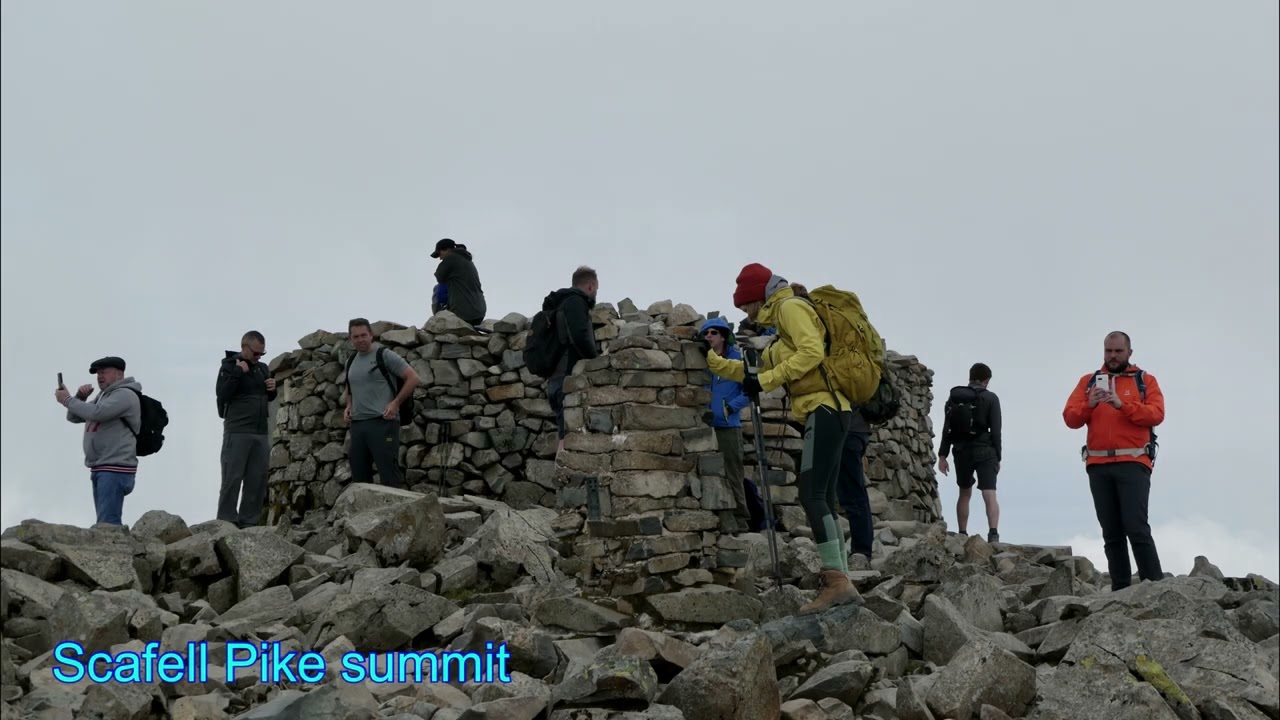 Burmoor Tarn, Sca Fell, Scafell Pike, and Stye Head Tarn