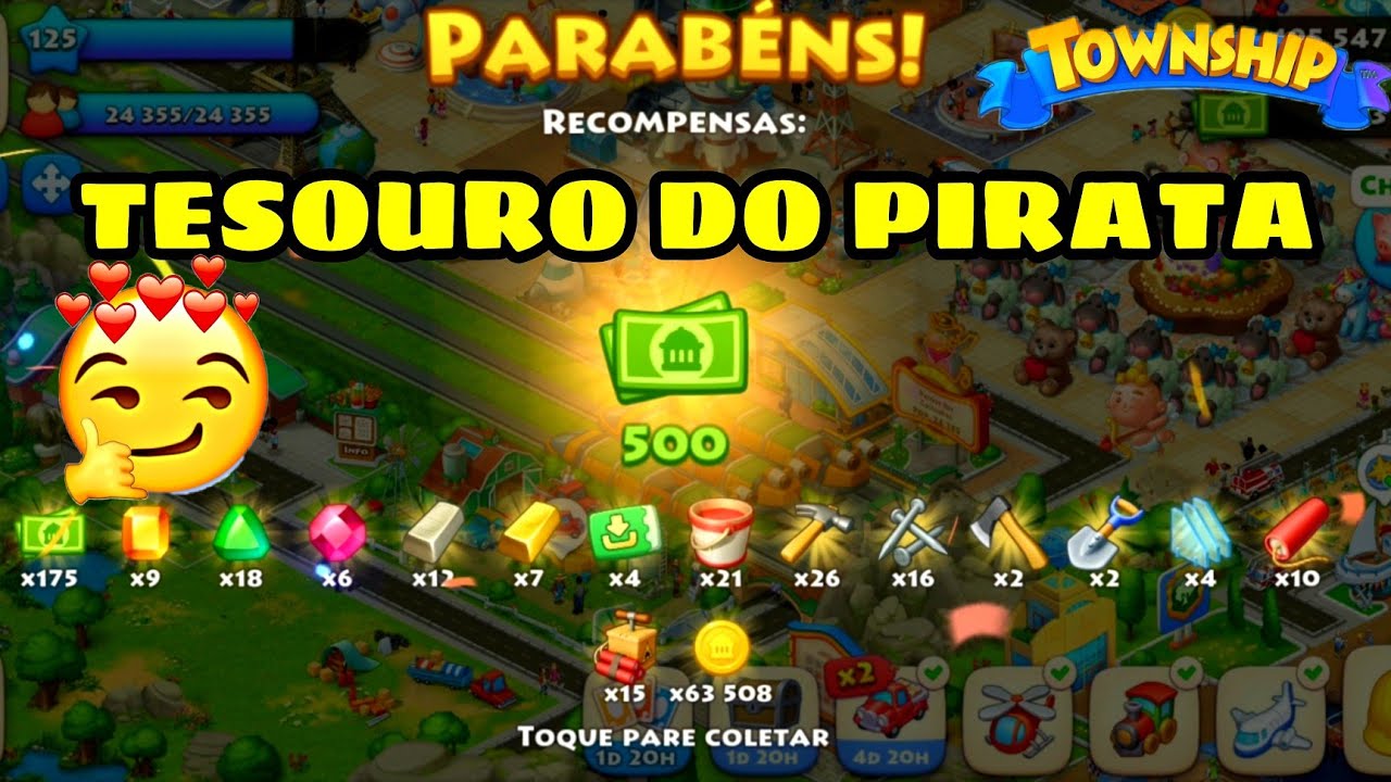 500 NOTAS EM TESOURO DO PIRATA - TOWNSHIP