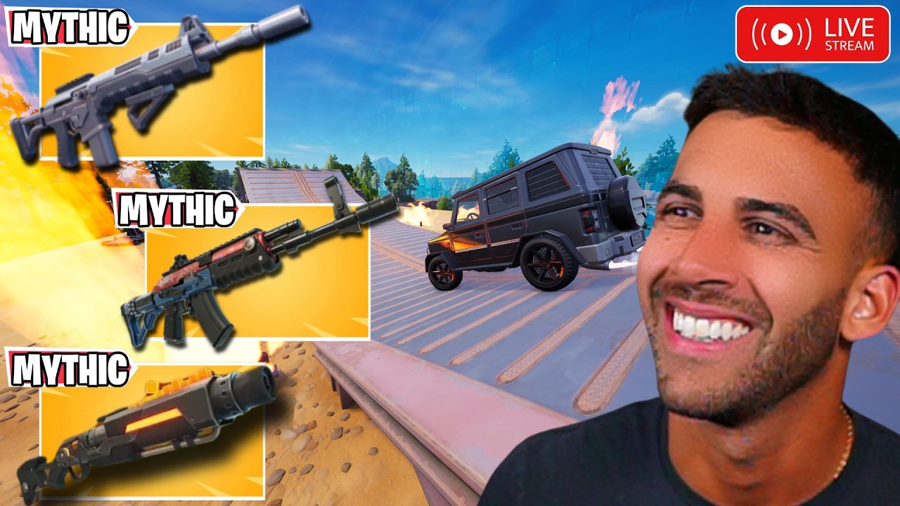 🔴LIVE - FINDING RARE MYTHICS IN FORTNITE!