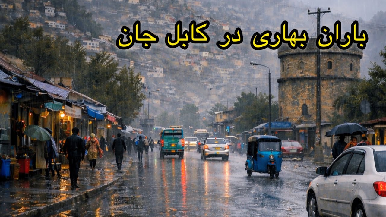 چکر بارانی کابل جان،بوی خوش بهار،زیبایی شهر کابل منطقه سرک نو 