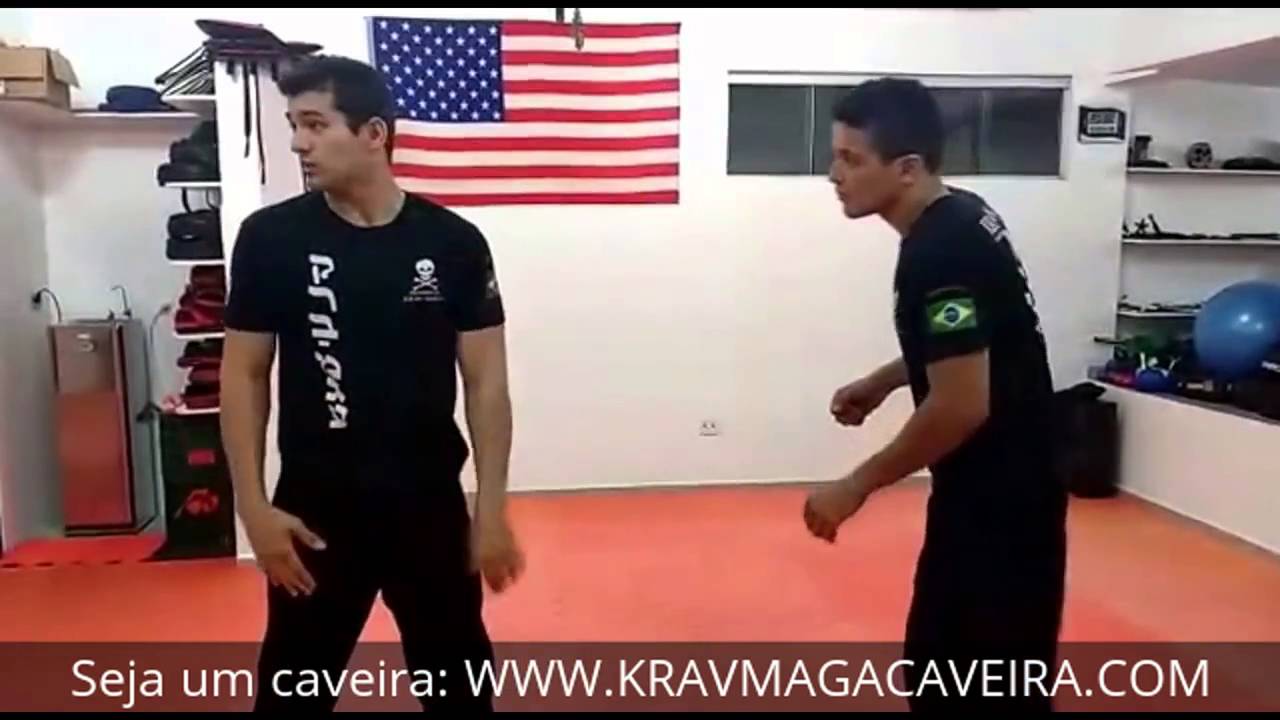 KRAV MAGA CAVEIRA aula para iniciantes: Como defender soco cruzado e soco de rua