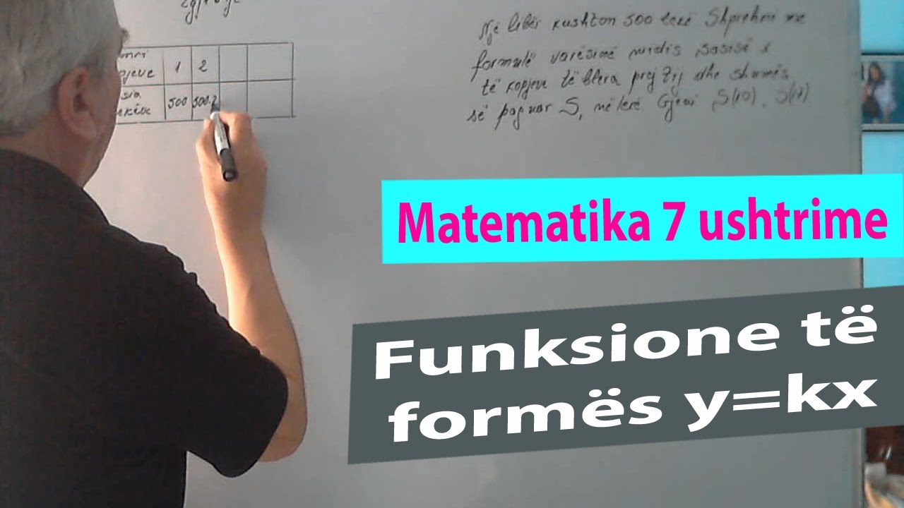 Matematika 7 Ushtrime/ Funksione të formës y=kx