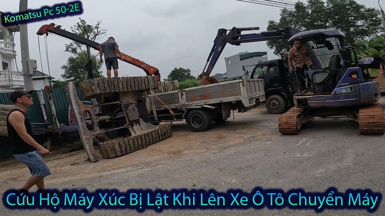 Máy Xúc Việt Nam.Tập 1688. Máy Xúc Bị Lật Nghiêng Và Pha Cứu Hộ An Toàn Thành Công Nổ Lại Được Máy