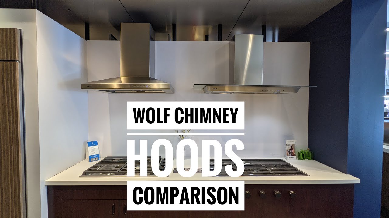 Wolf Chimney Ventilation Hoods - VI42B, VW36B, VW36S, and VW36G