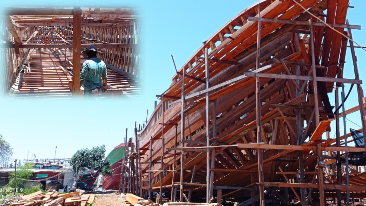 Proses Pembuatan Kapal Kayu Terbesar‼️