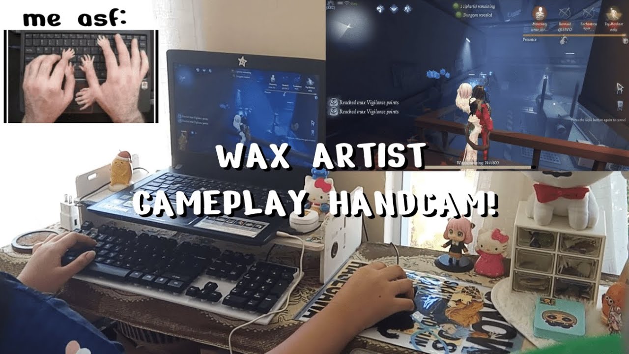 Wax Artist Gameplay Handcam! (i'm barely moving it??) | Identity V