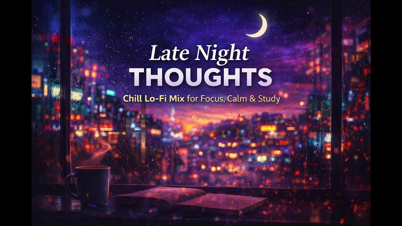 Late Night Thoughts 🌙 Chill Lo Fi Mix for Focus, Calm Study 1 Hour