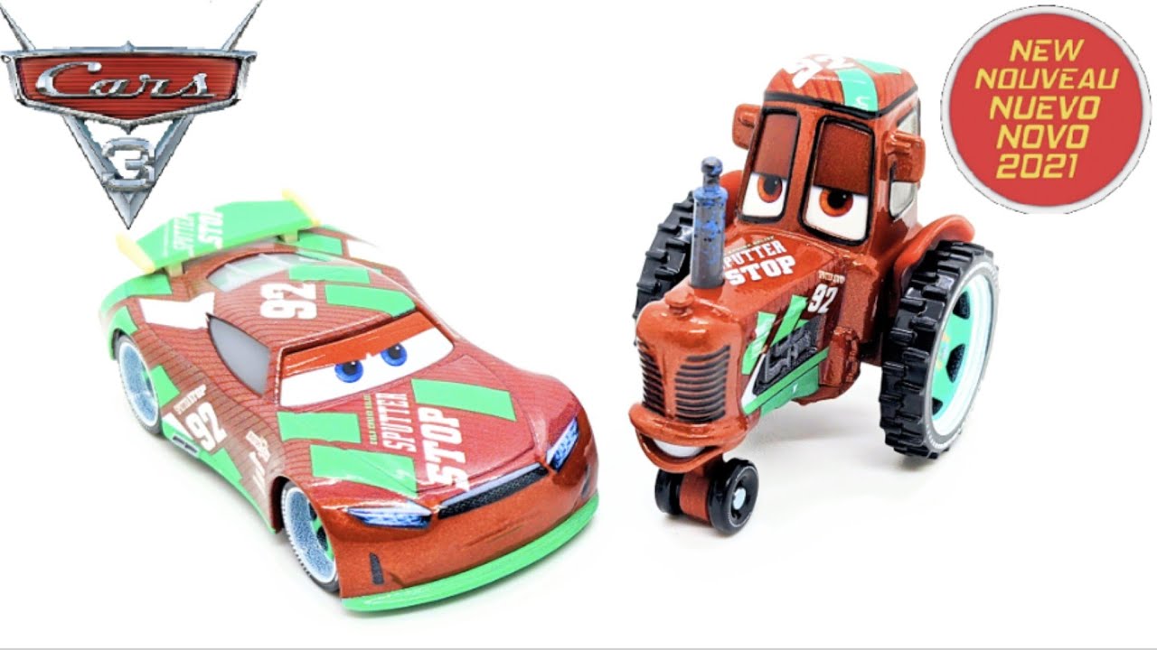 2021 Mattel Disney Pixar Cars Diecast Sputter Stop Racing Tractor (Sheldon Shifter) Review.