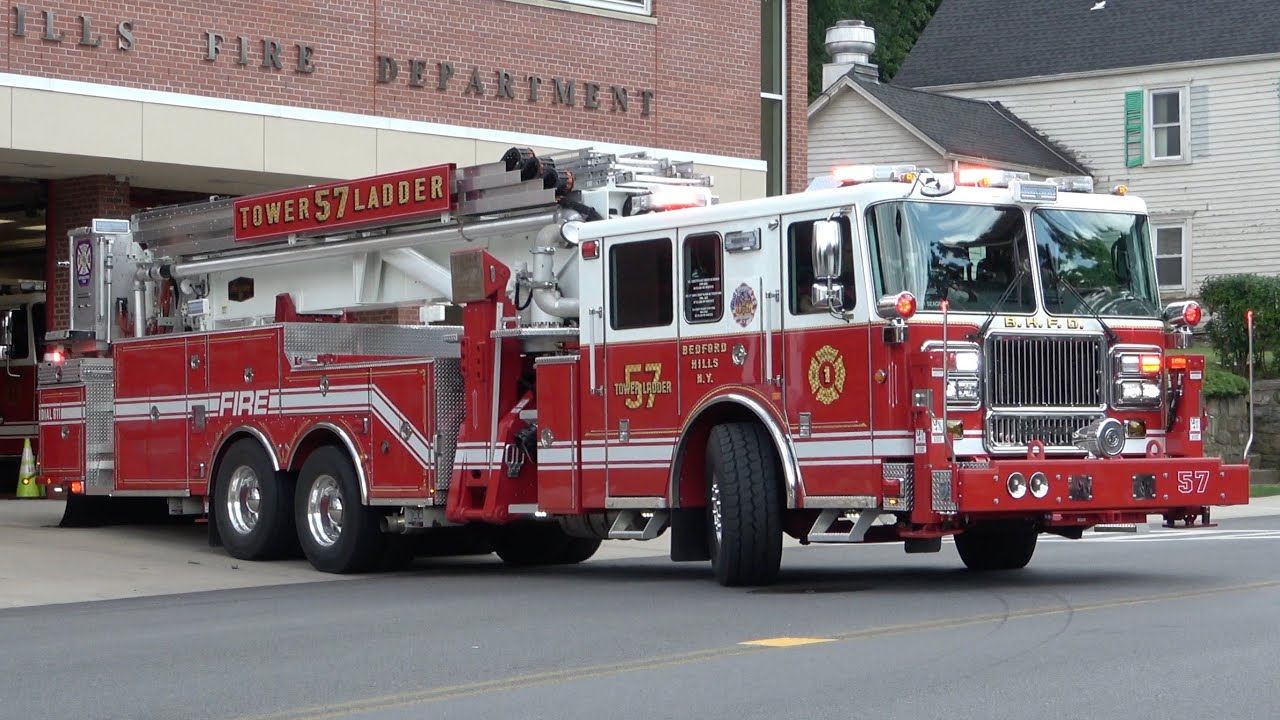 Bedford Hills FD Engine 198 & Tower Ladder 57 Responding