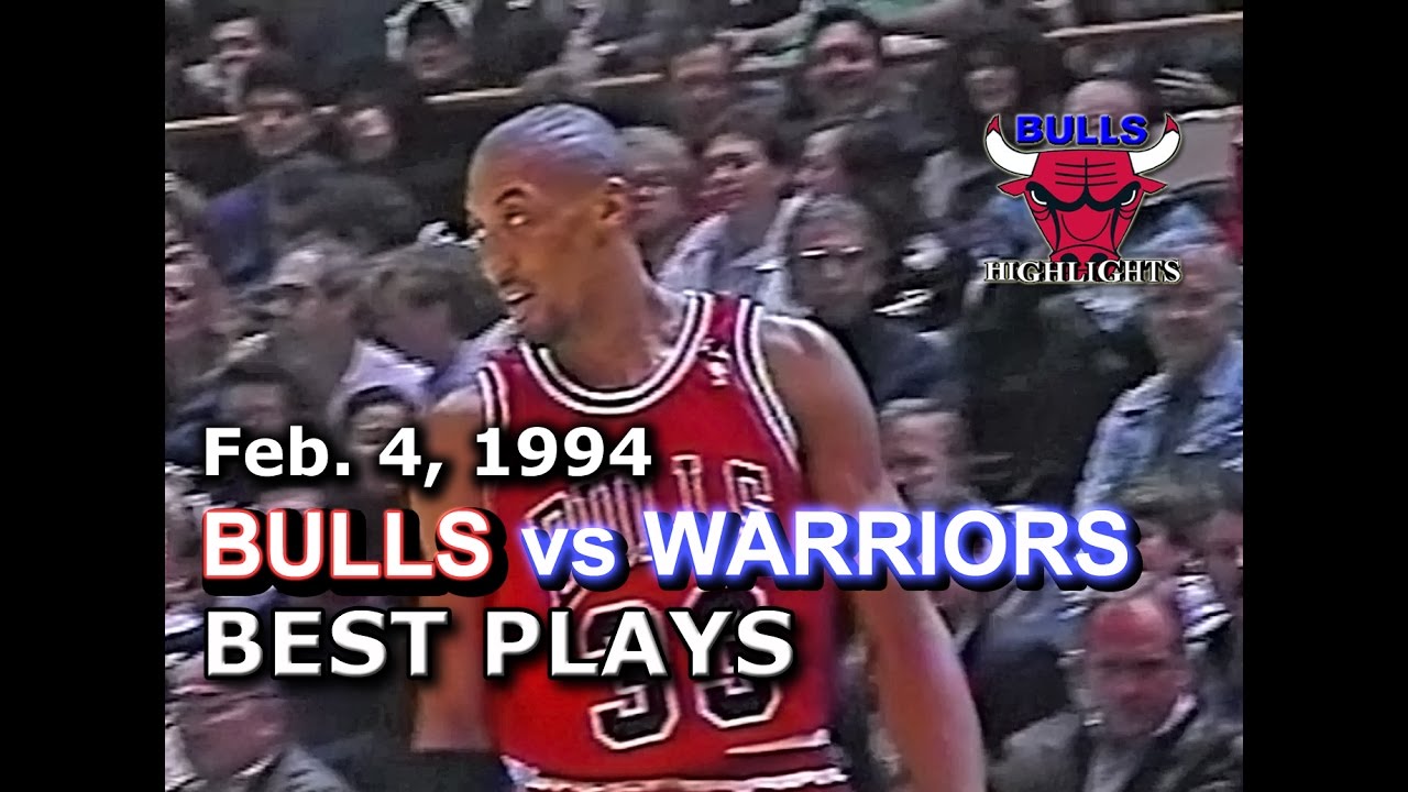 February 04 1994 Bulls vs Warriors highlights