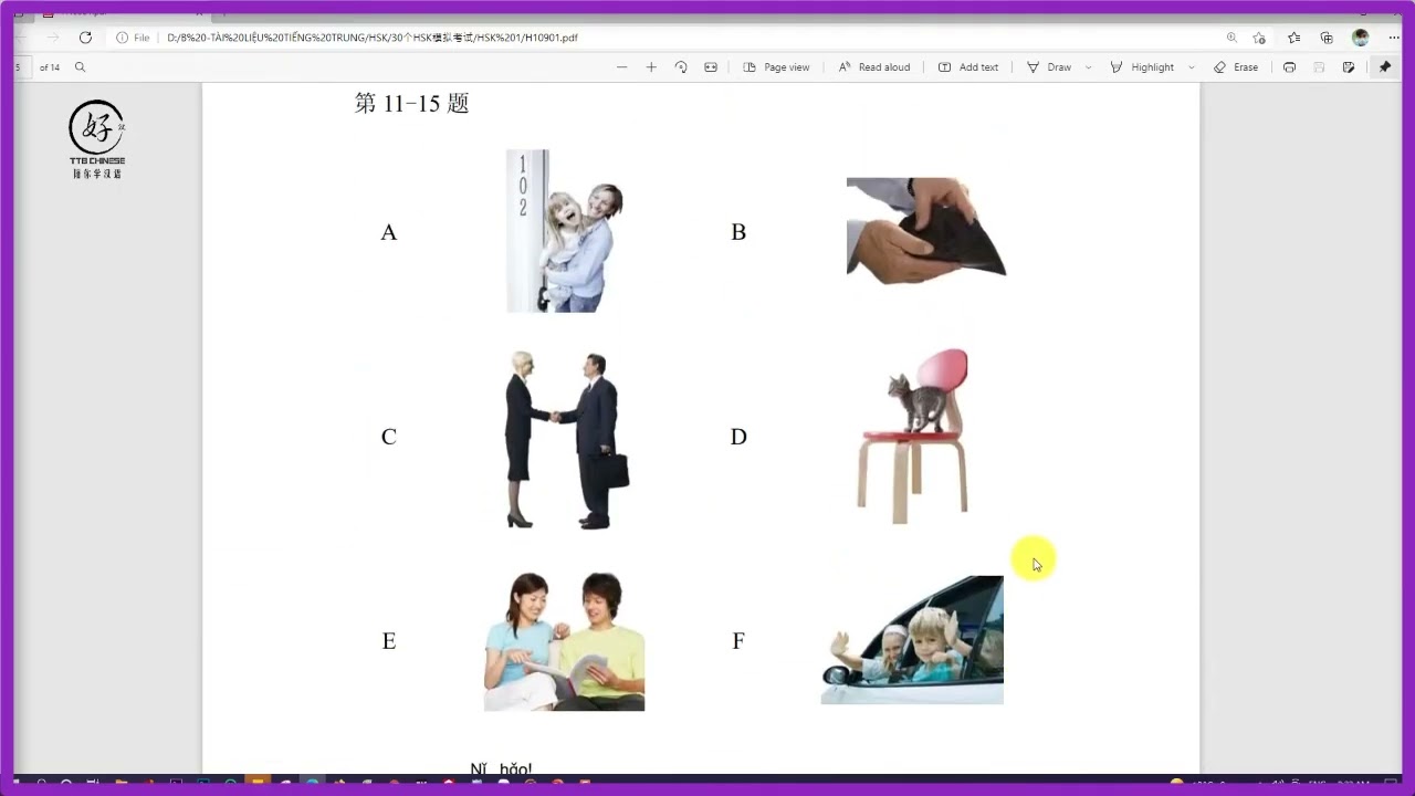 Listening Ujian Bahasa Mandarin 14 Menit