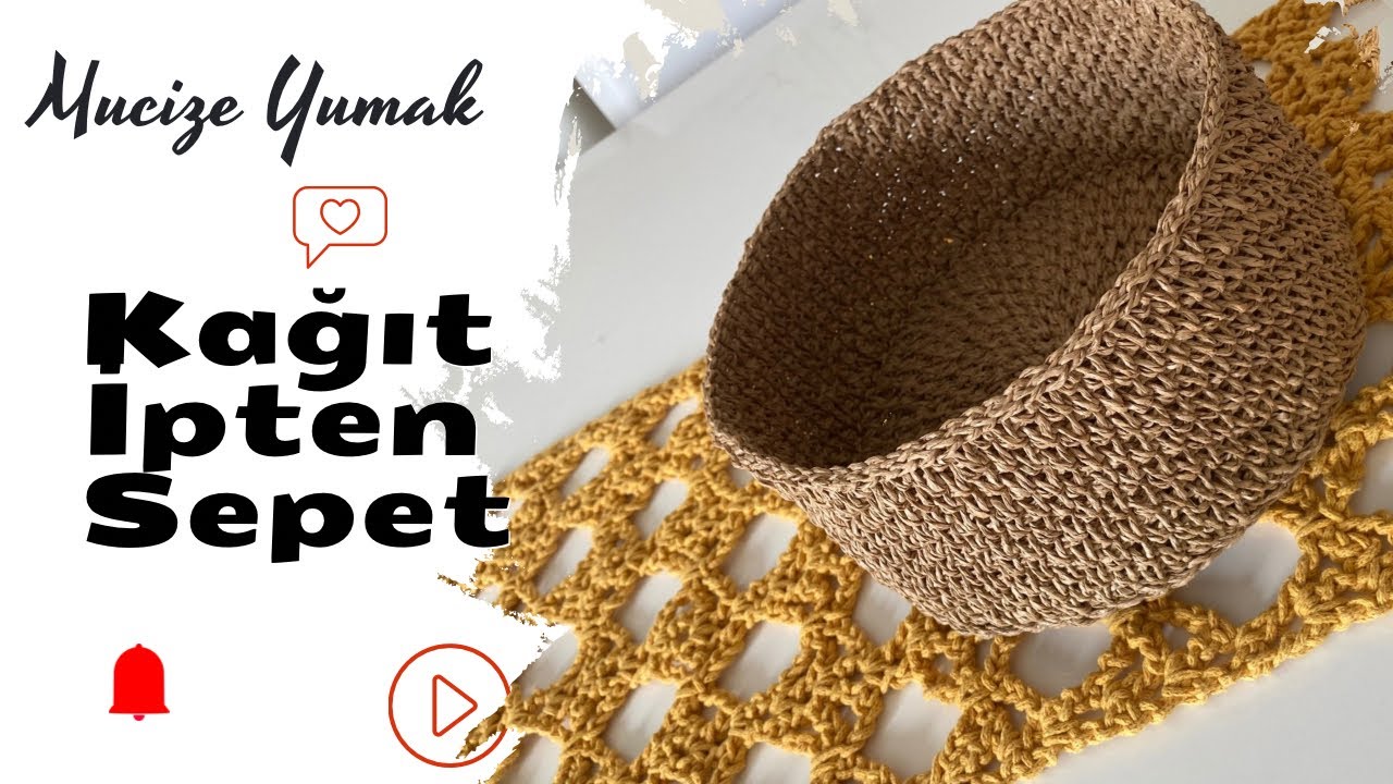 Pirinç Modelli Kağıtipten Sepet / Örgü Sepet Modelleri