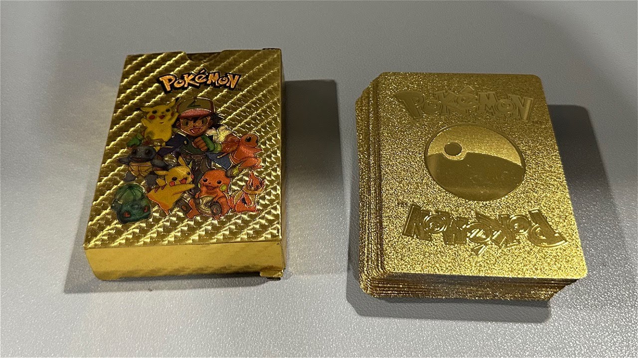 Pokemon Gold Foil Card Deck - 55 cards