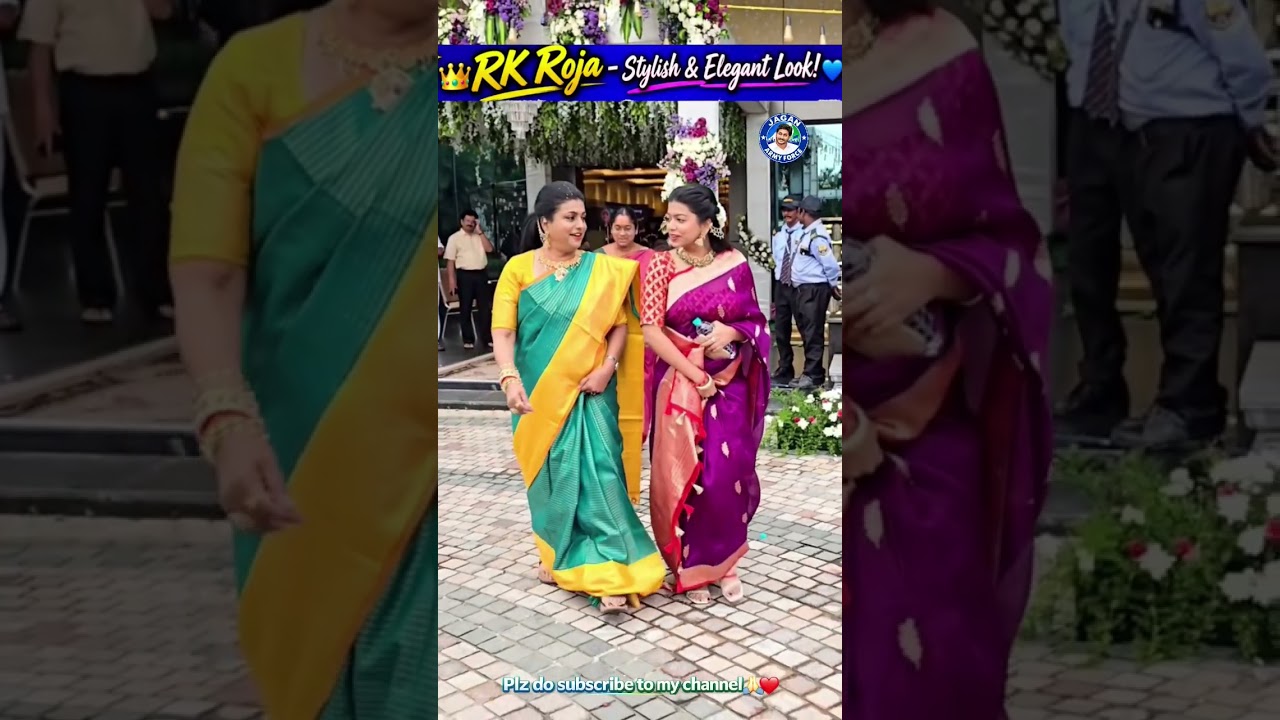 ✨👑 RK Roja &ndash; Stunning & Stylish Vibes! 💙🔥🌸#RKRoja #StylishLook #ElegantVibes #RKRojaAkka