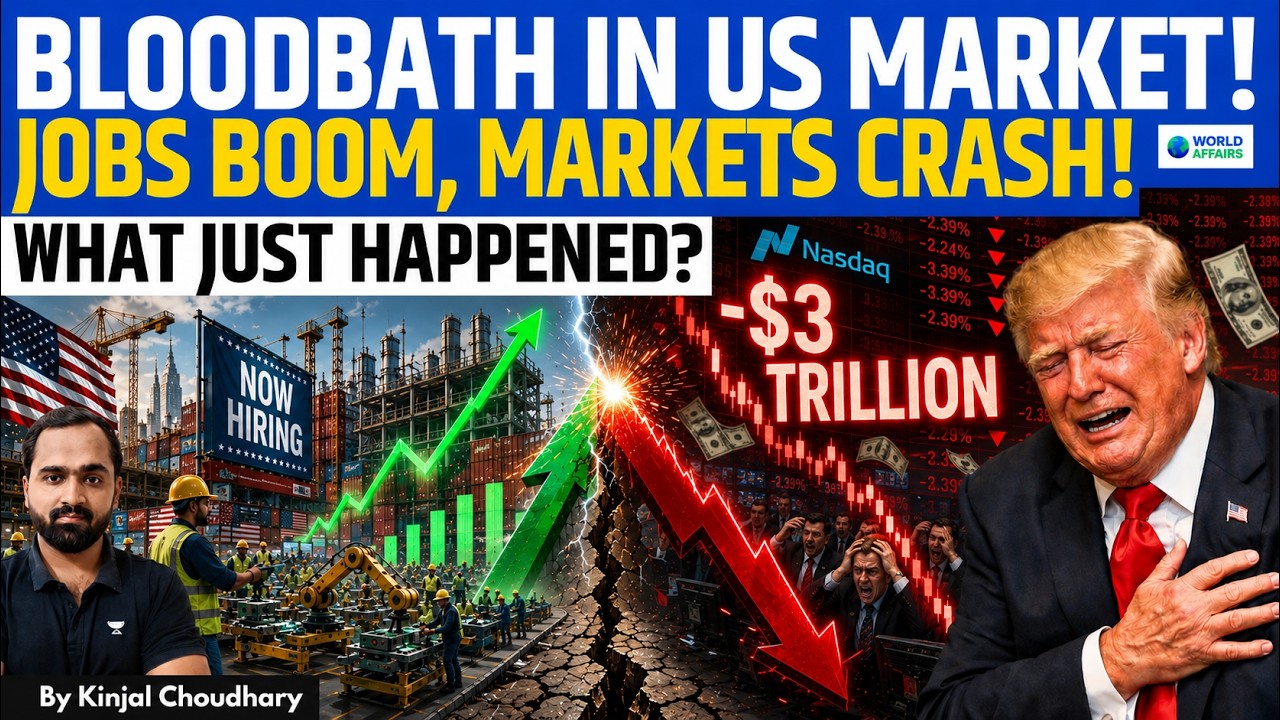 How Strong US Job Growth Caused Bloodbath In US Markets! AI BUBBLE BURSTING? Iran War Link | Kinjal