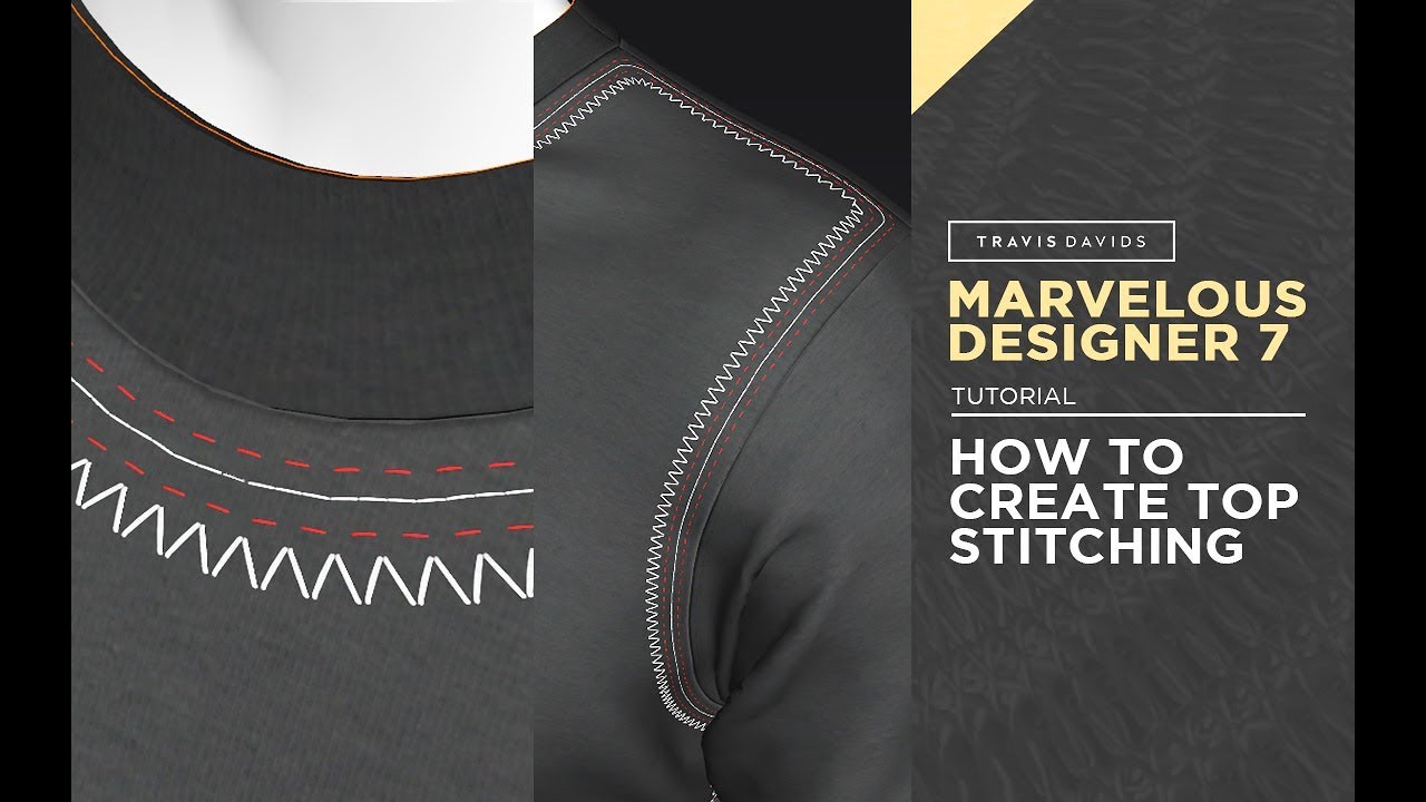 Marvelous Designer 7 — Как создать верхнюю строчку