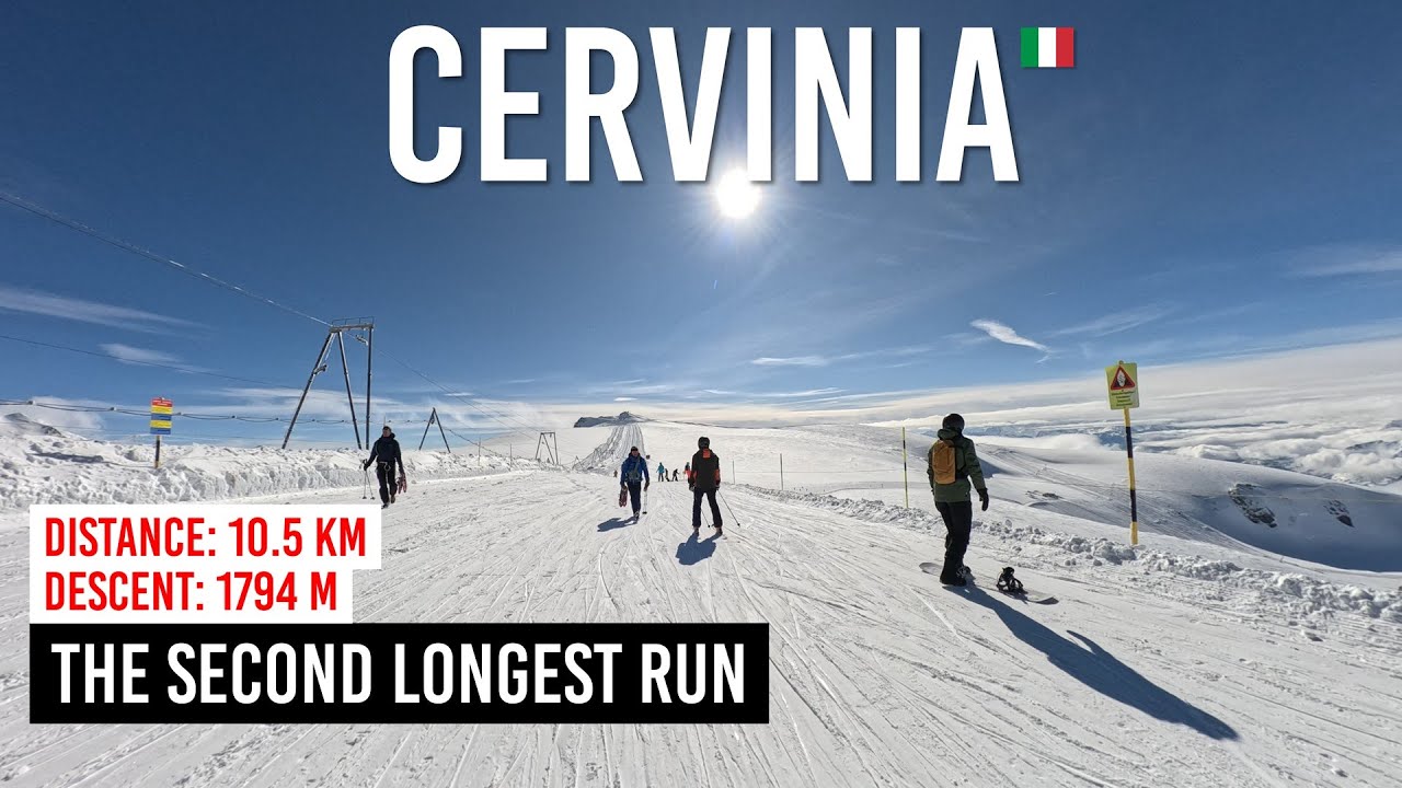 The SECOND LONGEST RUN in Cervinia Zermatt