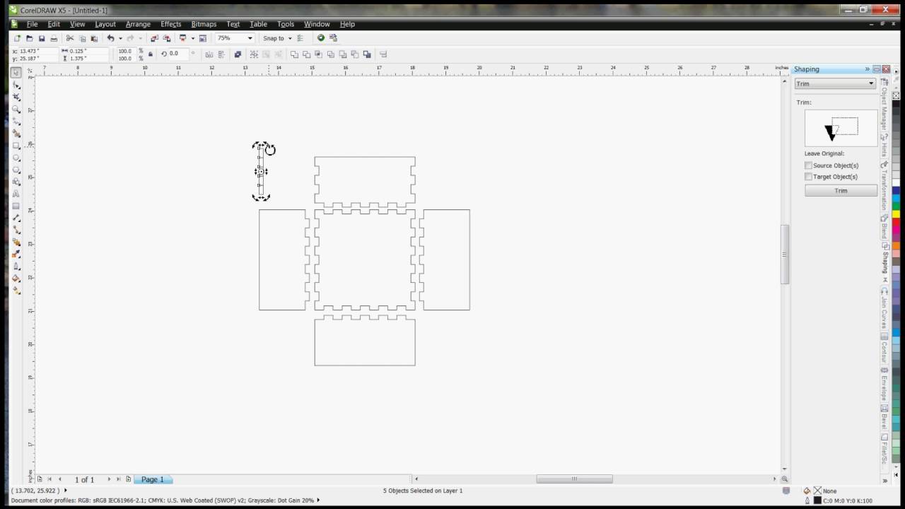 COREL009: Building a box using box joints
