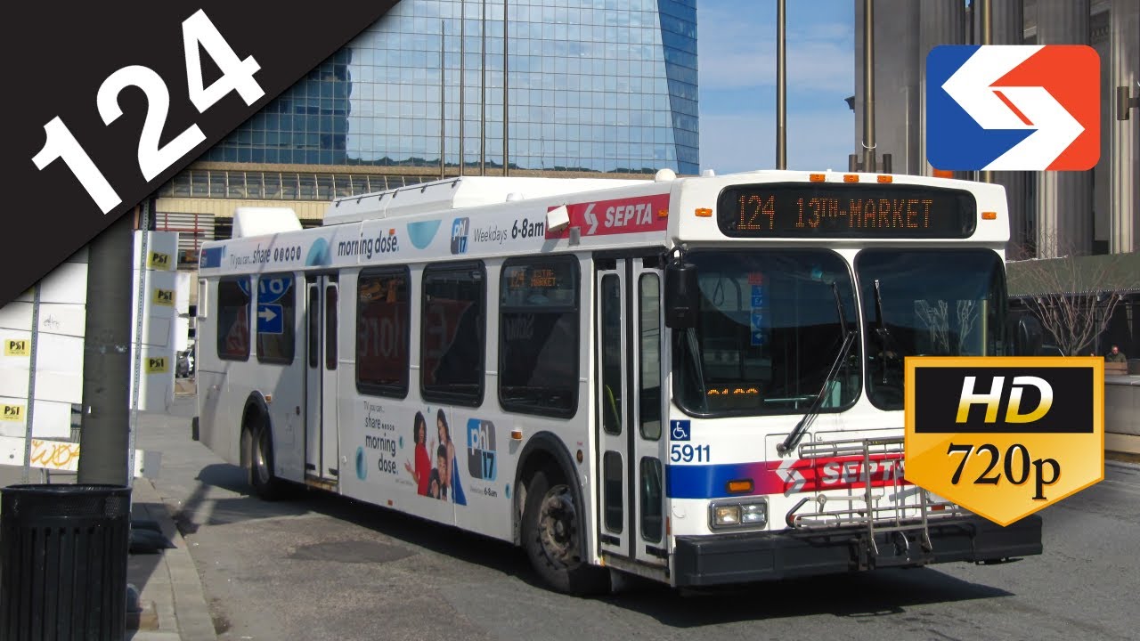 SEPTA Ride: 2004 New Flyer D40LF #5911 on route 124 to Center City Philadelphia