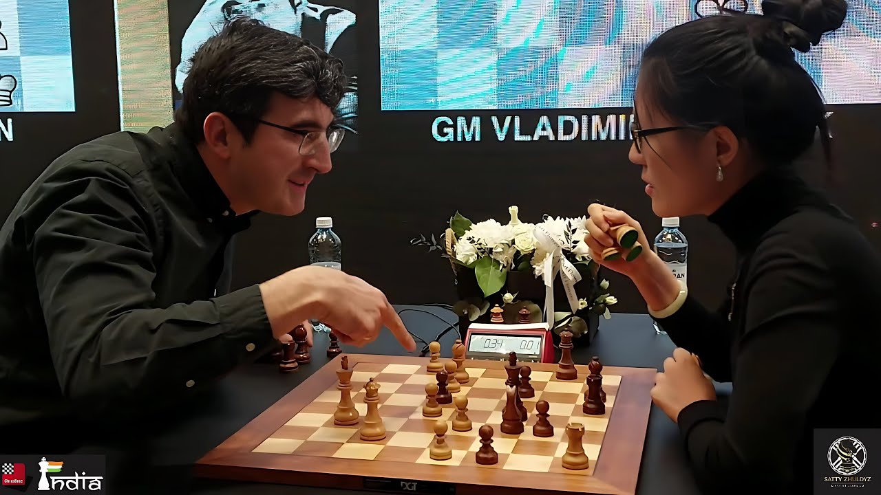 Battle of the World Champions | Vladimir Kramnik vs Hou Yifan | Satty Zhuldyz Blitz 2023