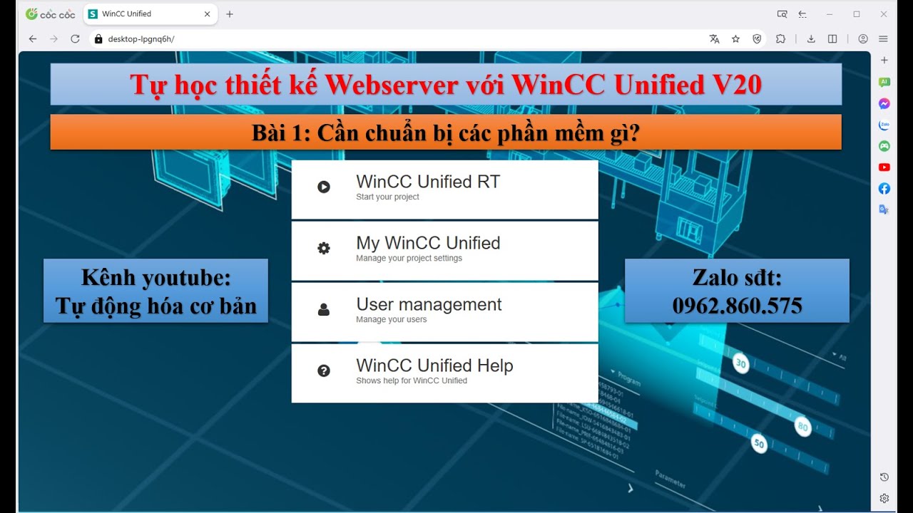 Tự học thiết kế Webserver với WinCC Unified - Bài 1: Cần chuẩn bị các phần mềm gì?