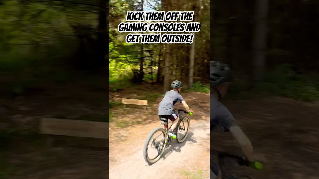 My 9 year old learning the basics of mountain biking 🤘🏼 #mtbkids #mtb #mountainbike #cannockchase
