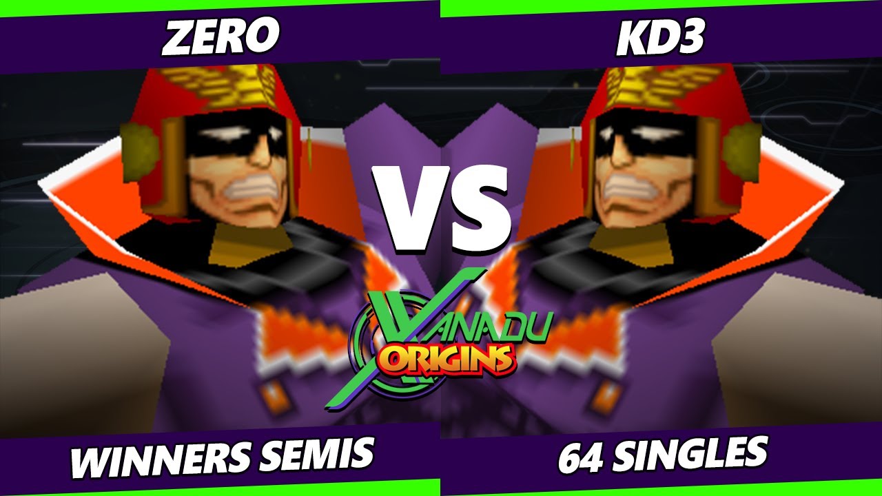 Xanadu Origins Top 8 - Zero (Captain Falcon) Vs. KD3 (Pikachu, Kirby, Falcon) Smash Bros - SSB64