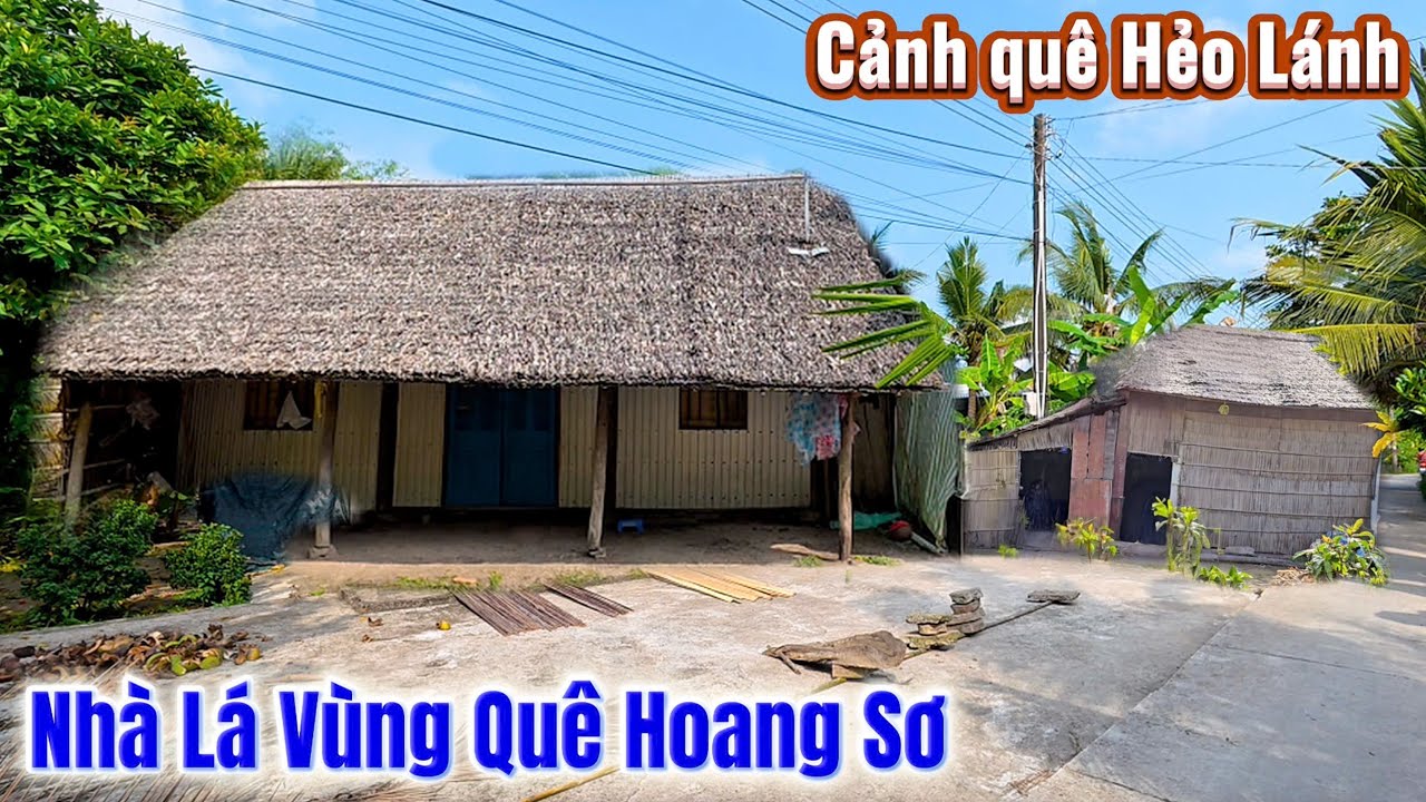 Bất Gặp Con Đường Quê Hoang Sợ Có Nhiều Nhà Lá Đẹp Ở Vùng Quê Kiên Giang
