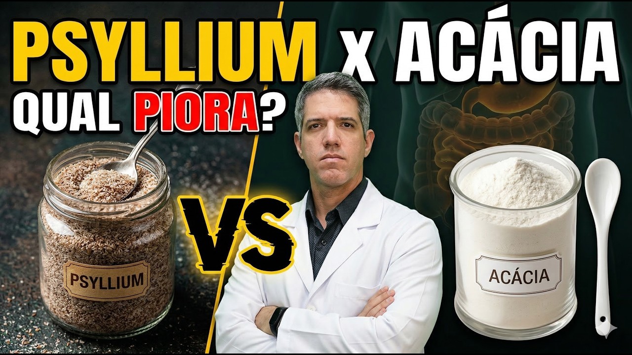 FIBRA piorou seu intestino? Gases, dor e barriga inchada  - PSYLLIUM x GOMA ACÁCIA