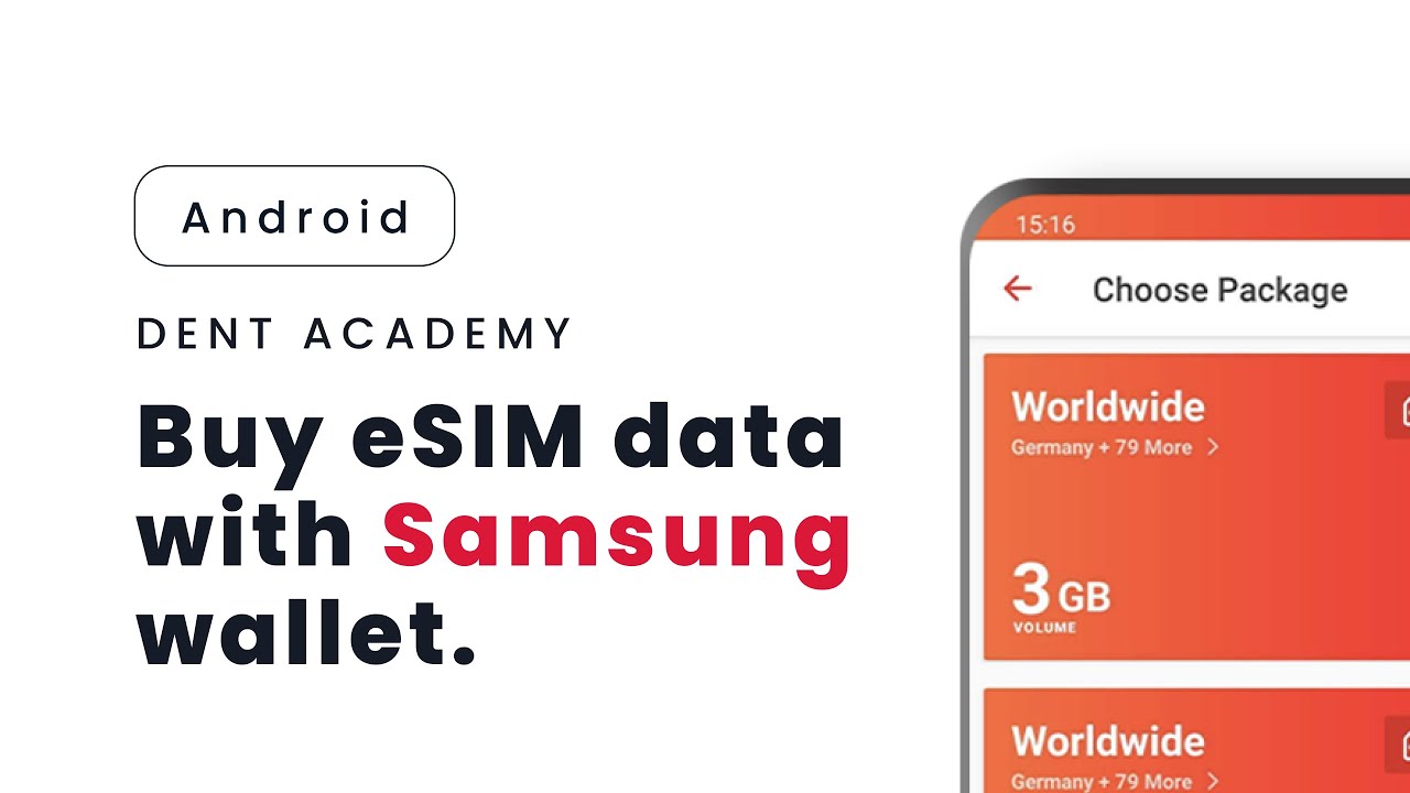 DENT eSIM &ndash; Buy worldwide data with a Samsung Blockchain Wallet