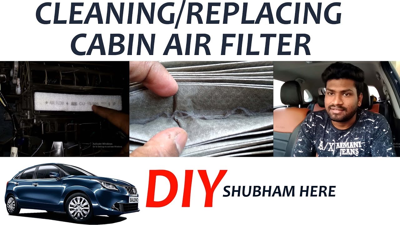 CABIN AIR FILTER CLEANING | BALENO | DIY | SHUBHAM HERE #MARUTI