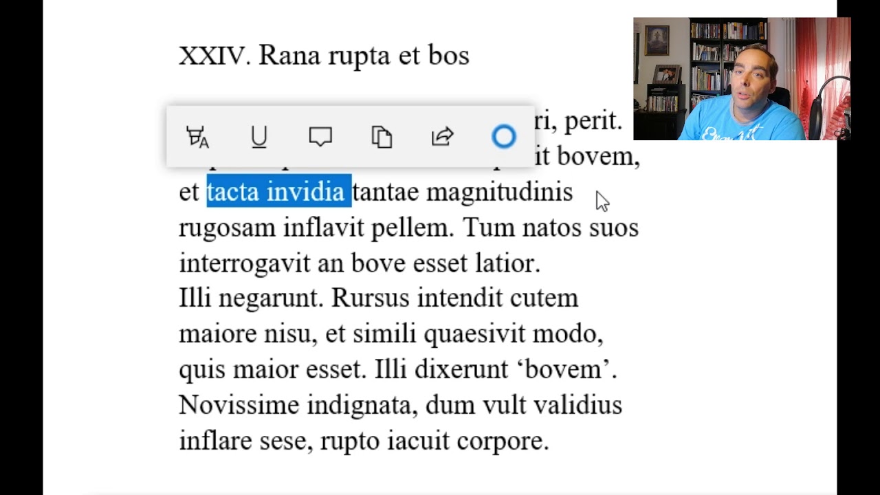Favola di Fedro: Rana rupta et bos