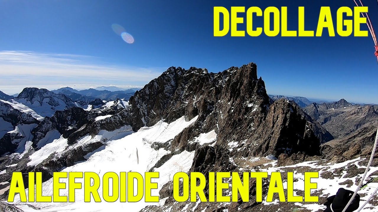 D&eacute;collage de l'Ailefroide Orientale / Parapente / Paralpinisme / &Eacute;crins