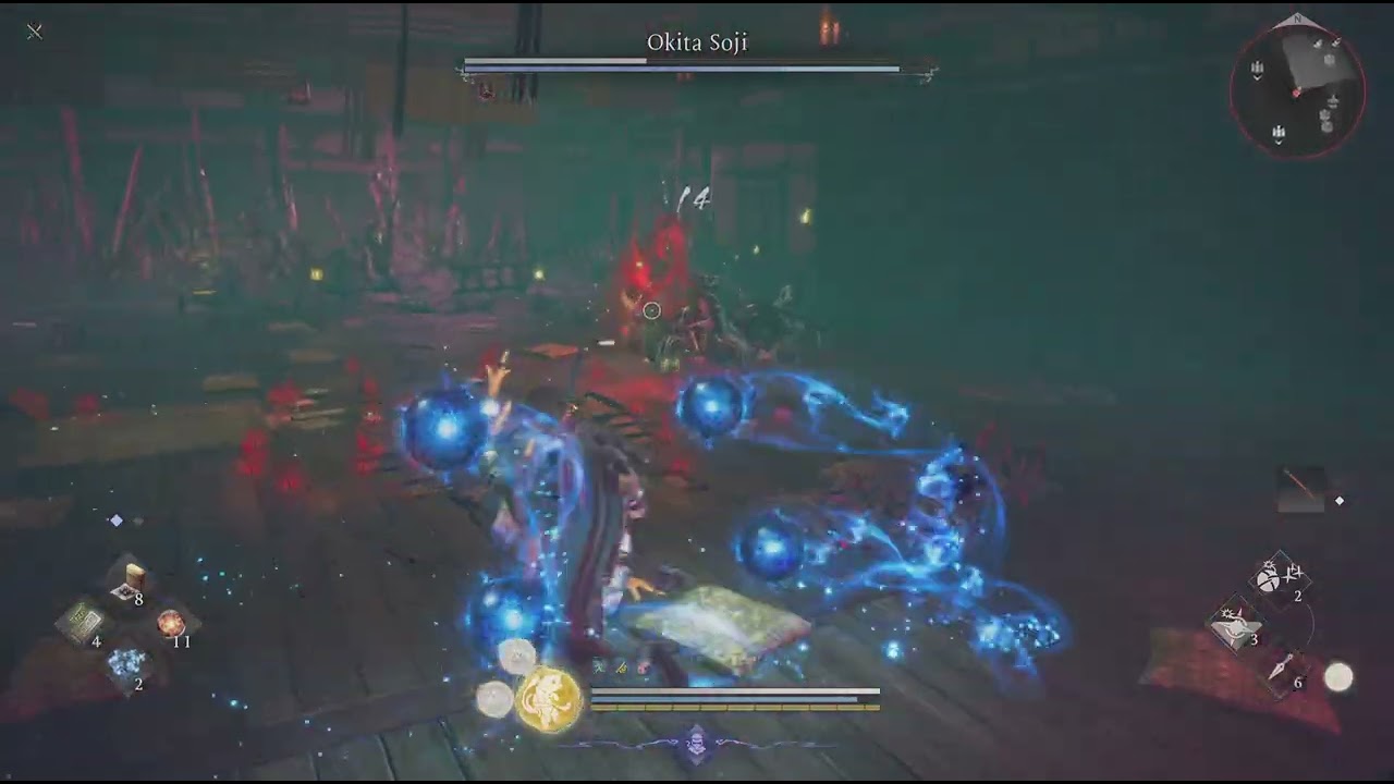 Nioh 3: Okita Soji - Ninja Sword Cheese - Caltrop Ball is the key