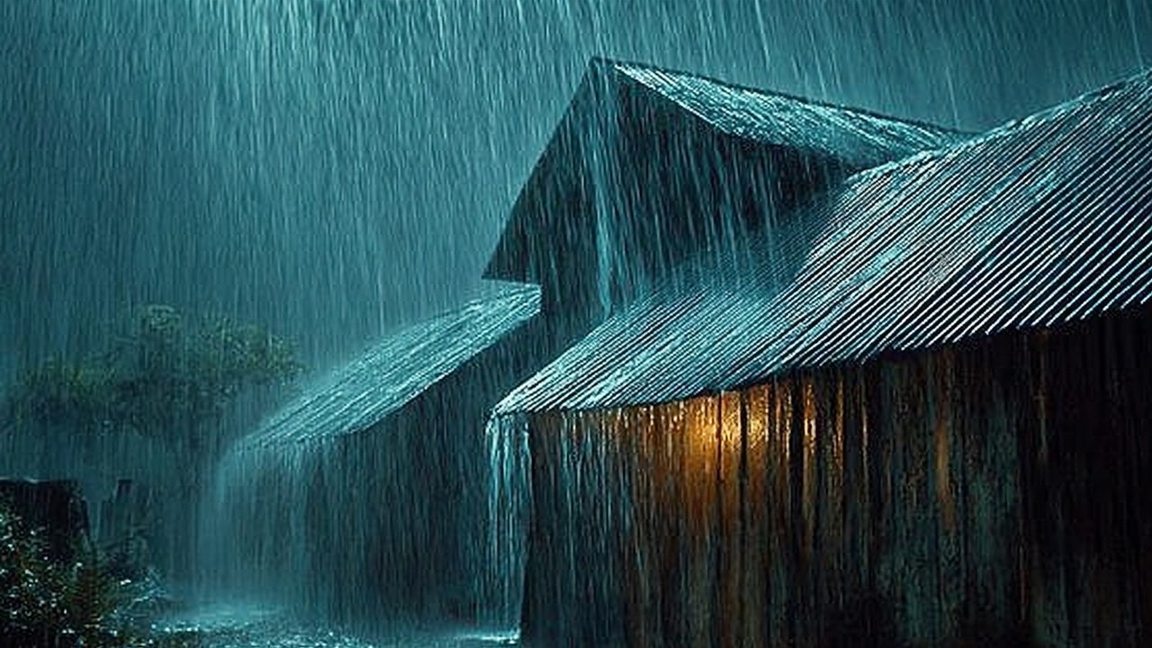 Deep Sleep Instantly With Heavy Rain On Roof & Thunder - Relaxing Rain Sounds For Sleep, Meditation