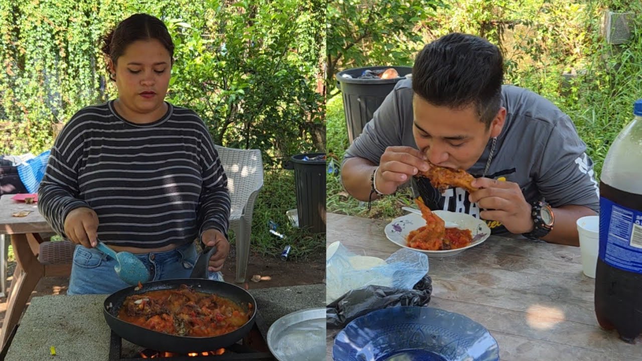 Asi le quedo la comida a francini. Esto le preparo a guicho 