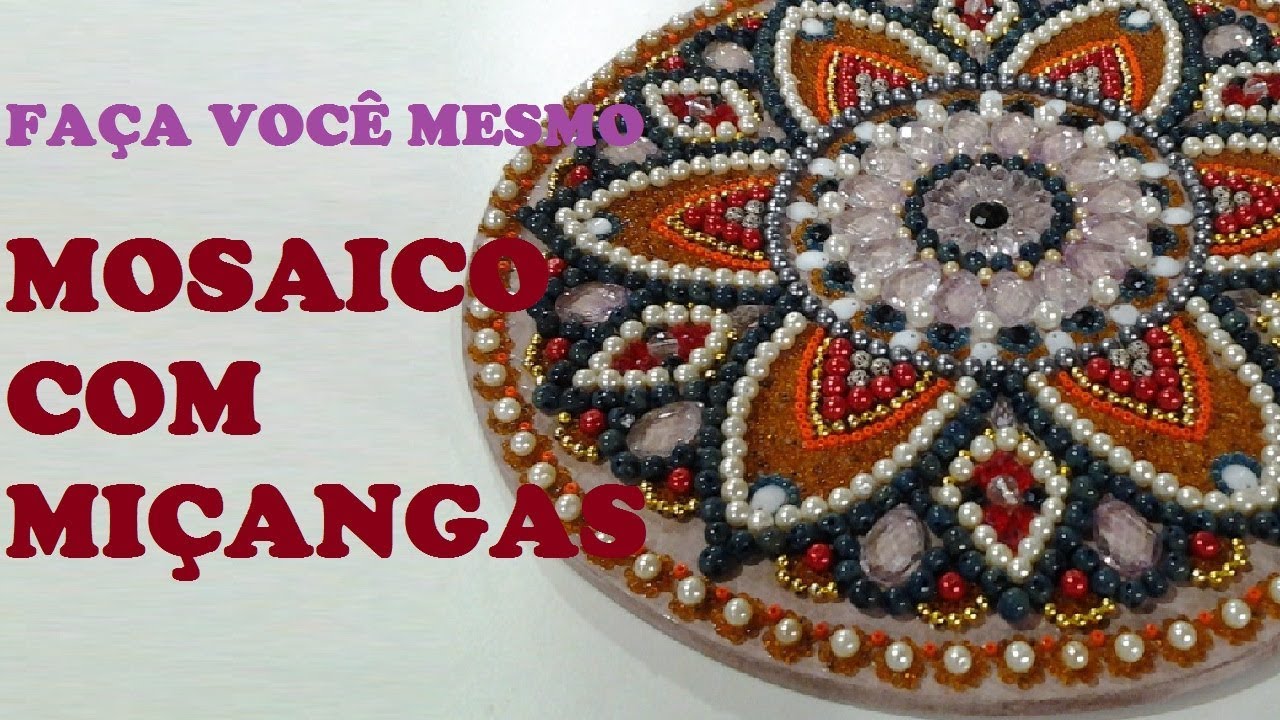 MOSAICO COM MIÇANGAS - MANDALA -  @luci buzo