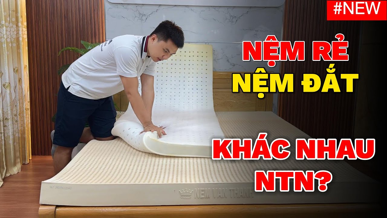 So sánh Nệm Cao Su Thiên Nhiên Vạn Thành và Nệm Cao Su Non Nhân Tạo – Nên Chọn Loại Nào?