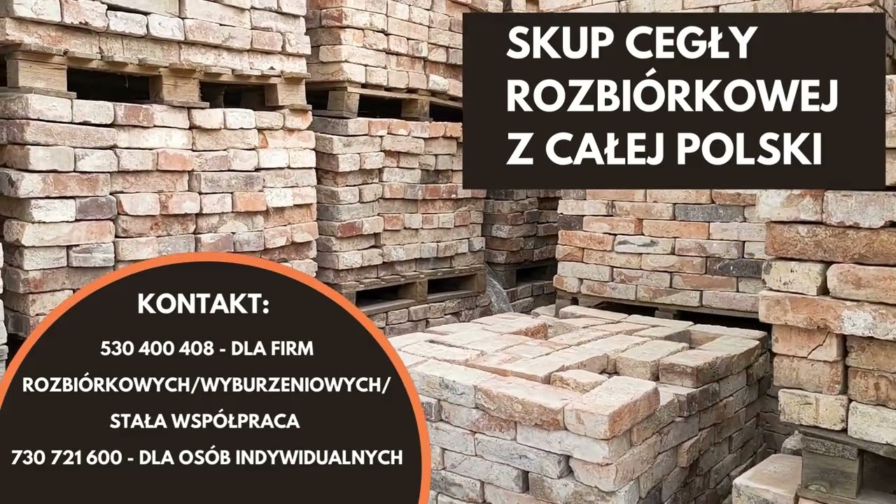 Skup cegły rozbi&oacute;rkowej - stara cegła