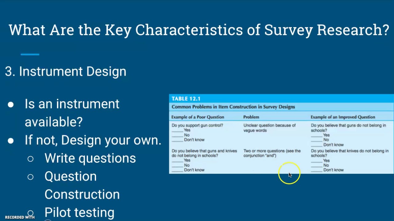 Survey Research Design