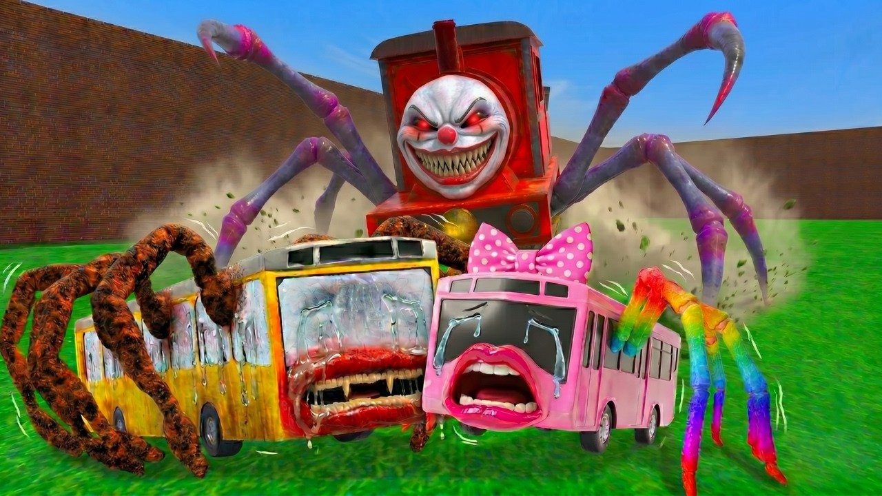 WHO CAN SAVE THE BUS EATER FAMILY FROM INSANE CHOO CHOO CHARLES ?! in GMOD | Freary Mod EP 15