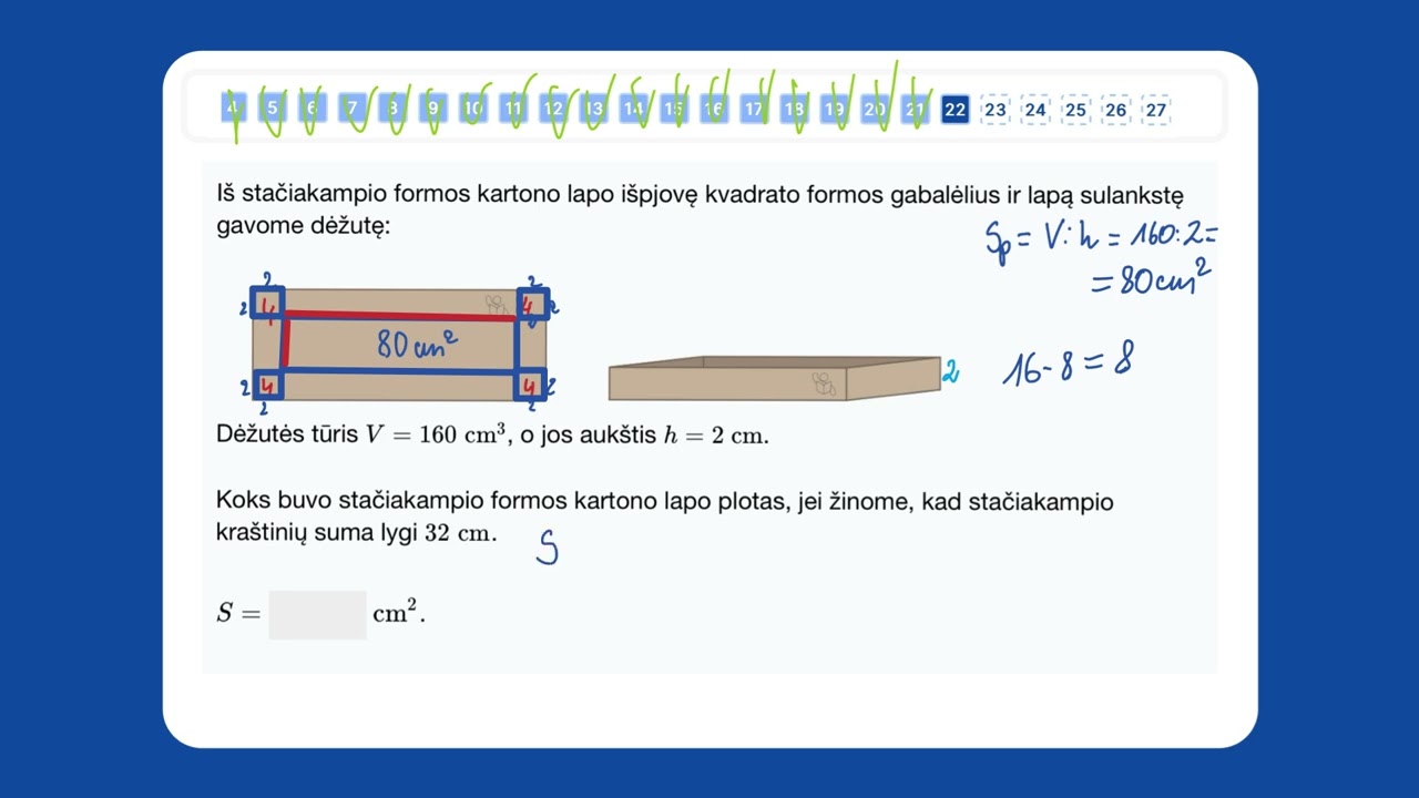 Skaičiuojame plotą | #1 Bandomasis NMPP 2025 #22 užduotis | Sprendžia Doc. Dr. Vilija Dabrišienė