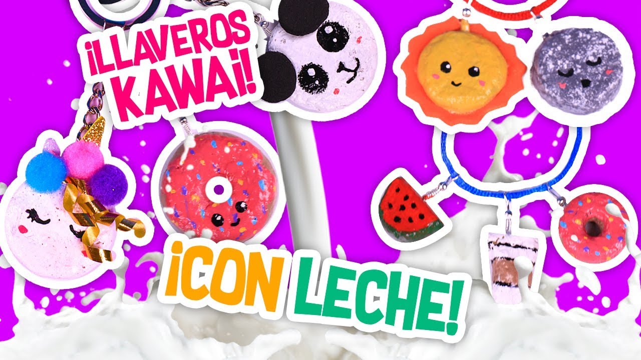 DIY🦄 Accesorios🐼 súper 🍩 KAWAII 🌞 a base de LECHE 🥛-Manualidades Fantásticas