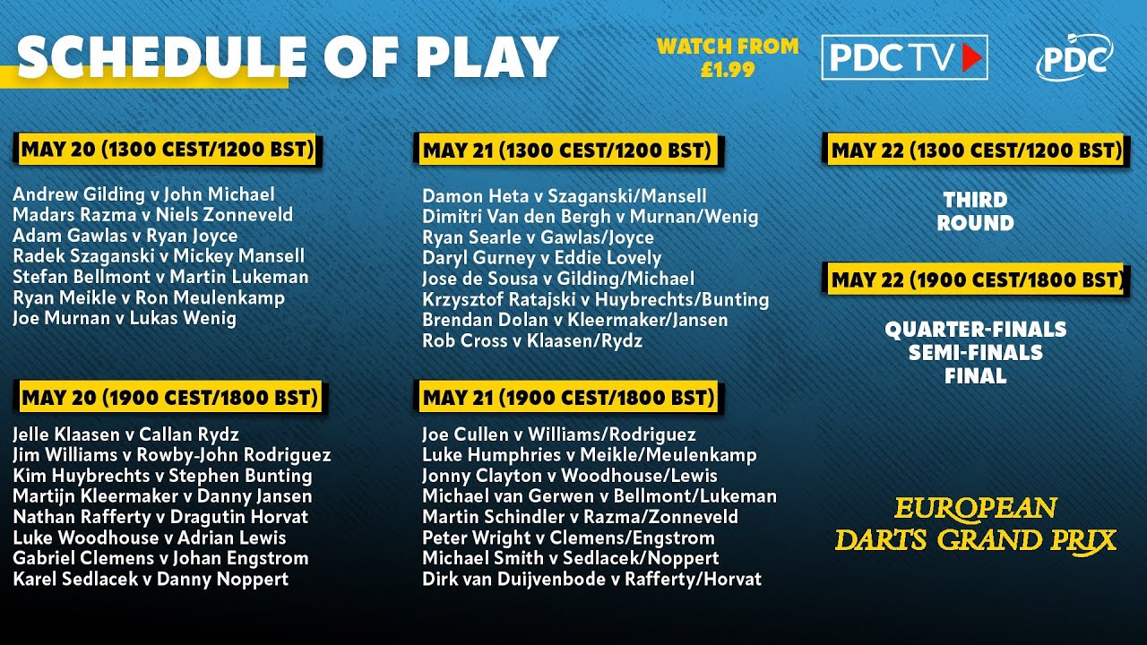 PDC European Darts Grand Prix 2022 Round 1 Jelle Klaasen vs Callan Rydz 2022 05 20 HUN