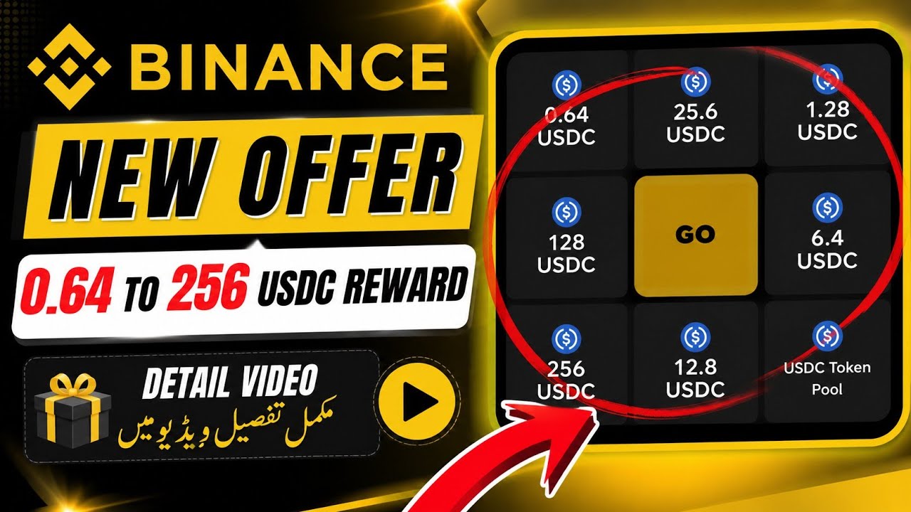 🔥 Binance New Offer LIVE | 0.64 to 256 USDC Reward 😱 | Complete Guide
