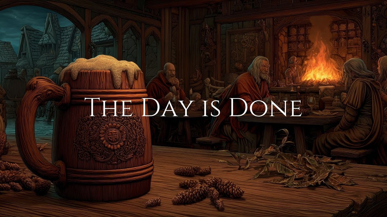 Relaxing Medieval Fantasy Tavern Music for the Background | The Day is Done