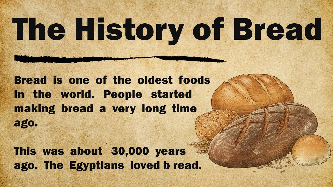 The History of Bread 🍞 || Learn English Through Story Level 3 Graded Reader 🎧📚