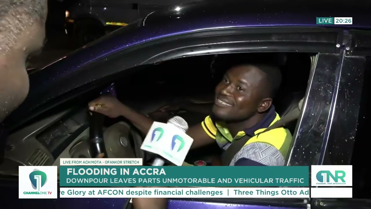 Flooding in Accra: Heavy Downpour Leaves Parts Unmotorable, Causes Vehicular Traffic
