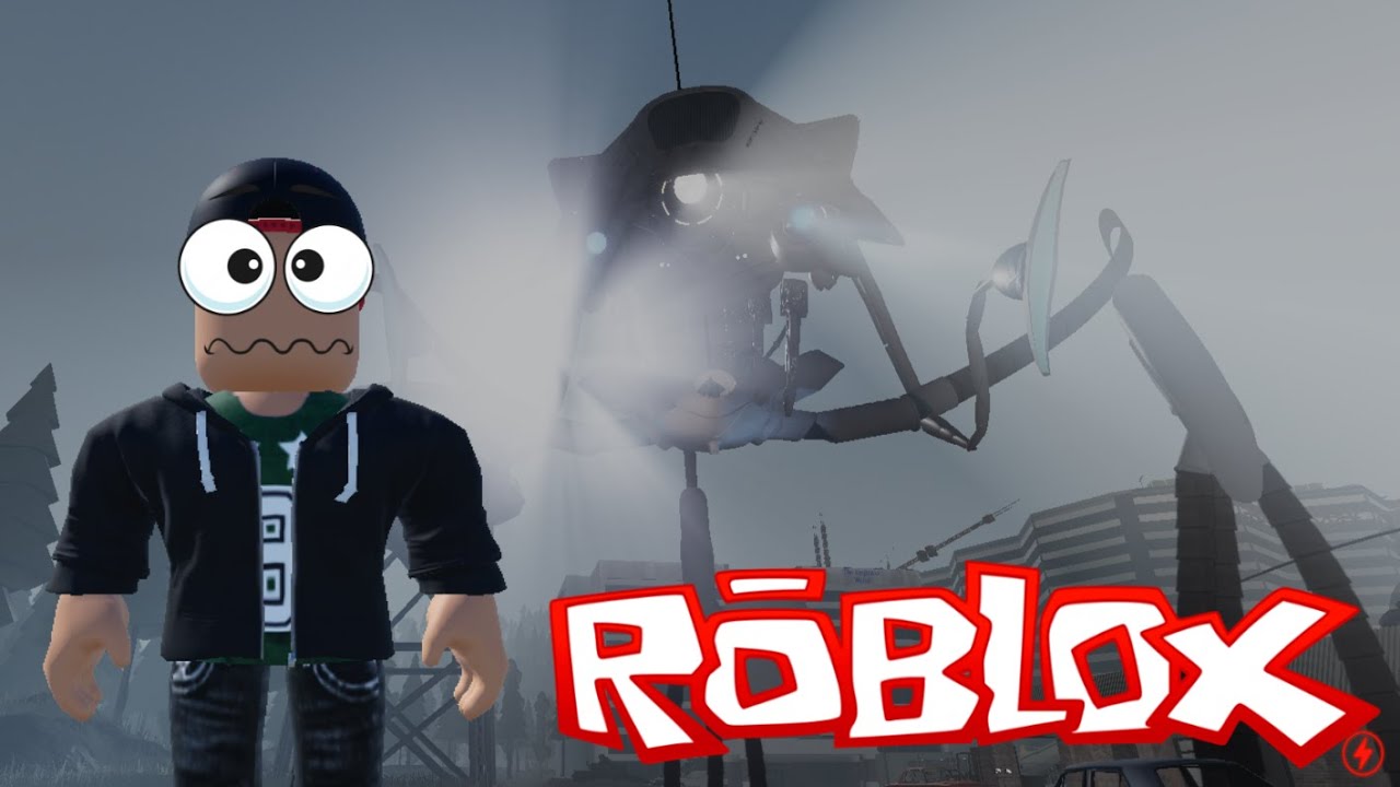 Running from TRIPODS in ROBLOX! (War of the Worlds: Eclipse)
