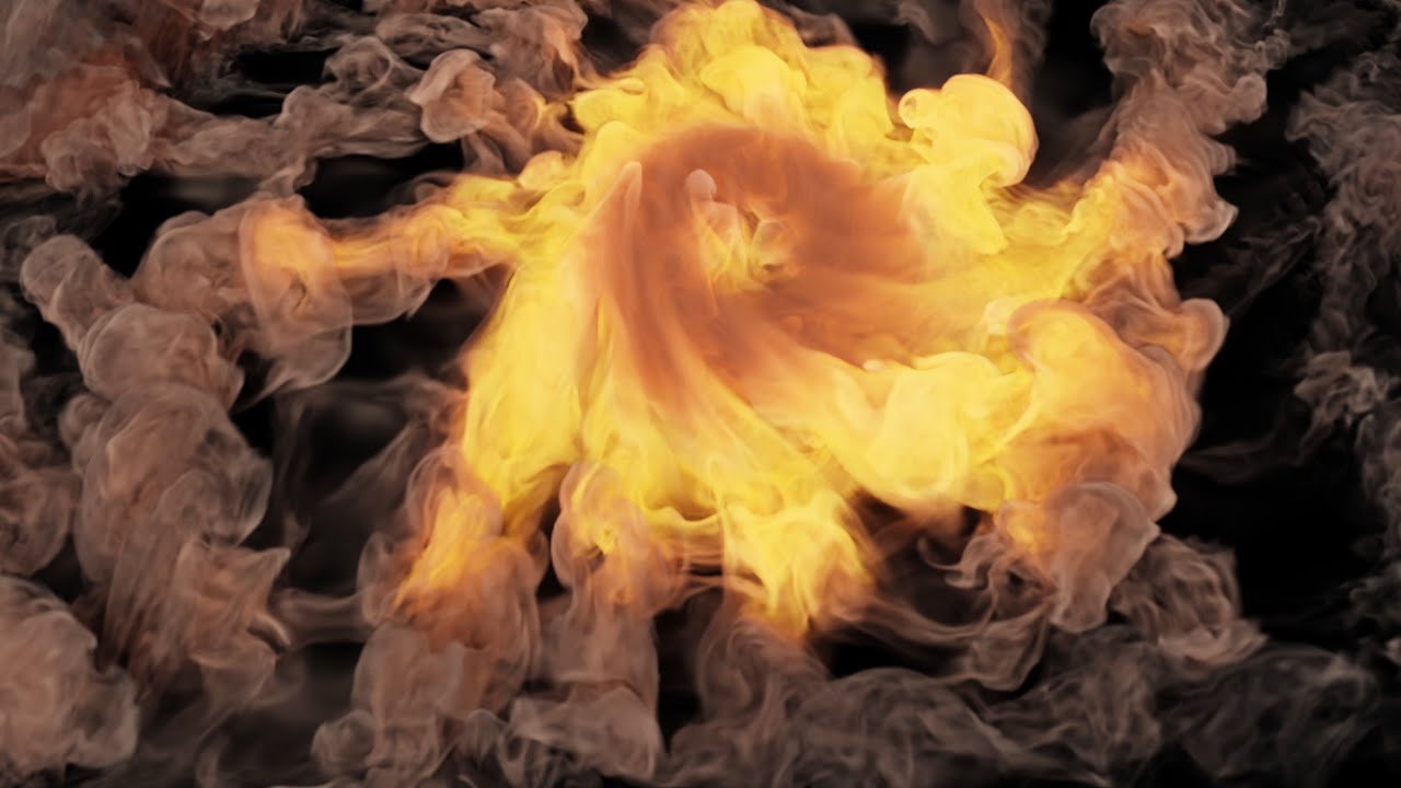 Intense Fire Vortex And Smoke Effect Dramatic Background Animation 4K